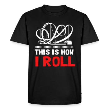 roller coaster - Men's Premium Organic T-Shirt - black - Front - Nico (187cm)