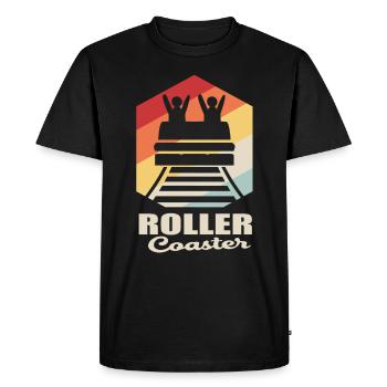 roller coaster - Men's Premium Organic T-Shirt - black - Front - Nico (187cm)