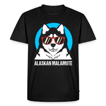 Malamute - T-shirt Premium bio Homme - noir - Devant - Nico (187cm)