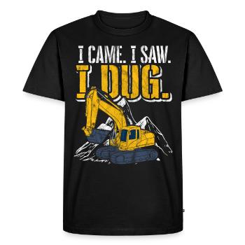 Travaux de construction de pelles travaux de dragage de construction de routes - T-shirt Premium bio Homme - noir - Devant - Nico (187cm)