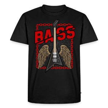 Bass guitar - Men's Premium Organic T-Shirt - black - Front - Nico (187cm)