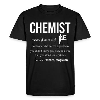 chimie - T-shirt Premium bio Homme - noir - Devant - Nico (187cm)