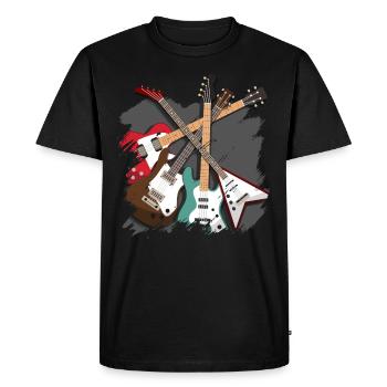 Bass guitar - Men's Premium Organic T-Shirt - black - Front - Nico (187cm)