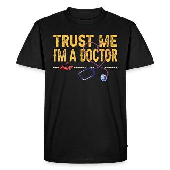 Cadeau drôle de médecin généraliste - T-shirt Premium bio Homme - noir - Devant - Nico (187cm)
