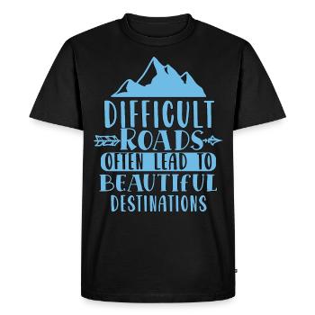 Un proverbe motivant - T-shirt Premium bio Homme - noir - Devant - Nico (187cm)