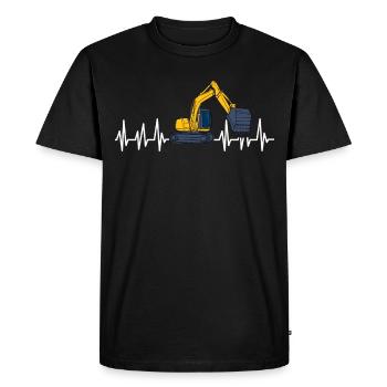Excavator construction machinery excavator construction site wheel loader - Men's Premium Organic T-Shirt - black - Front - Nico (187cm)