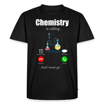 Chemistry Periodic Table Molecule Atom Biochemistry - Men's Premium Organic T-Shirt - black - Front - Nico (187cm)