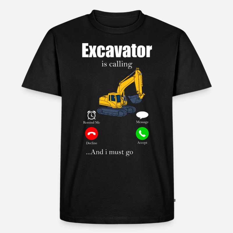 Bagger - Männer Premium Bio T-Shirt - Schwarz