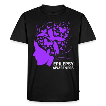 epilepsy - Men's Premium Organic T-Shirt - black - Front - Nico (187cm)