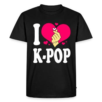 K-Pop - Men's Premium Organic T-Shirt - black - Front - Nico (187cm)