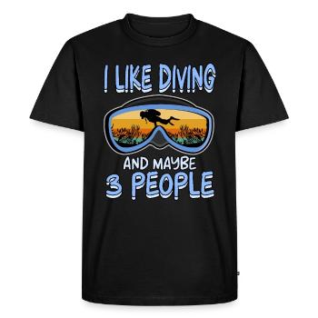 Diving Snorkeling Holiday Coral Reef Diver - Men's Premium Organic T-Shirt - black - Front - Nico (187cm)