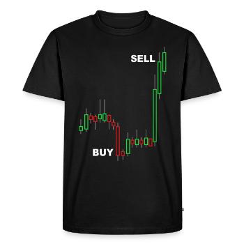 Bourse - T-shirt Premium bio Homme - noir - Devant - Nico (187cm)
