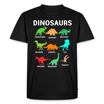 Dinosaures - T-shirt Premium bio Homme - noir - Devant - Nico (187cm)