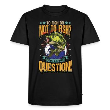 Pêche Pêche Poisson Drôle pêche - T-shirt Premium bio Homme - noir - Devant - Nico (187cm)