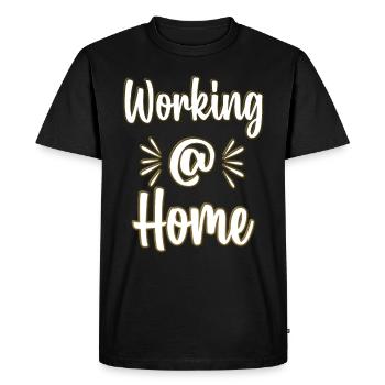 Home Work Home Home Office Family - Men's Premium Organic T-Shirt - black - Front - Nico (187cm)