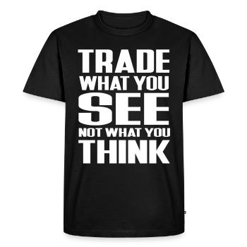 Bourse - T-shirt Premium bio Homme - noir - Devant - Nico (187cm)