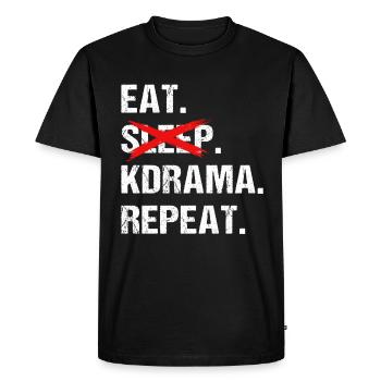Kpop Kdrama - T-shirt Premium bio Homme - noir - Devant - Nico (187cm)