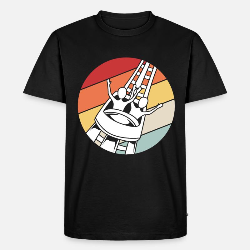 Achterbahn - Männer Premium Bio T-Shirt - Schwarz