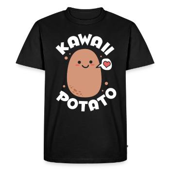 Otaku Kawaii - T-shirt Premium bio Homme - noir - Devant - Nico (187cm)