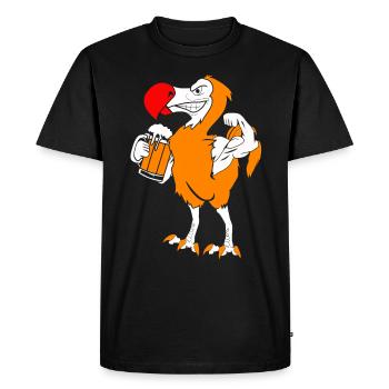 Dodo cadeau oiseau primitive fossil archéologie Geek - T-shirt Premium bio Homme - noir - Devant - Nico (187cm)