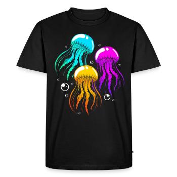 jellyfish - Men's Premium Organic T-Shirt - black - Front - Nico (187cm)