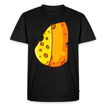 Fromage fromage fromager Parmesan Gourmet - T-shirt Premium bio Homme - noir - Devant - Nico (187cm)