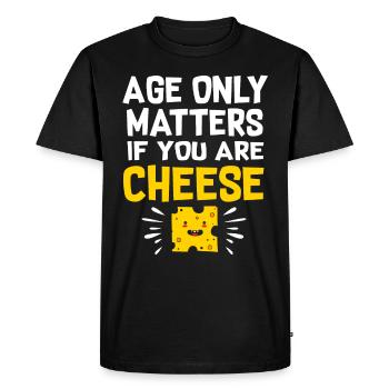 Fromage - T-shirt Premium bio Homme - noir - Devant - Nico (187cm)