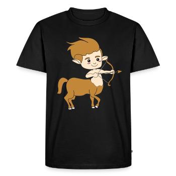 Centaur - Men's Premium Organic T-Shirt - black - Front - Nico (187cm)