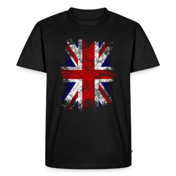 Royaume-Uni drapeau Grunge Patriotisme Sport - T-shirt Premium bio Homme - noir - Devant - Nico (187cm)