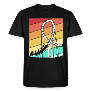 roller coaster - Men's Premium Organic T-Shirt - black - Front - Nico (187cm)