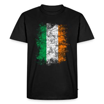 Irlande Drapeau Grunge Couleurs nationales irlandaises - T-shirt Premium bio Homme - noir - Devant - Nico (187cm)