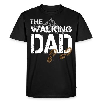 The Walking Dad Mountains Hiking - Men's Premium Organic T-Shirt - black - Front - Nico (187cm)