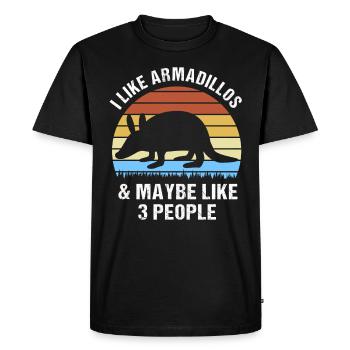 Armadillo - T-shirt Premium bio Homme - noir - Devant - Nico (187cm)