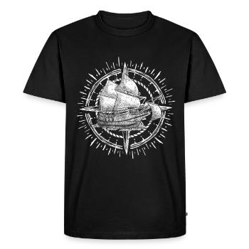 Voile Tshirt Sailing catamaran bateau pour la régate - T-shirt Premium bio Homme - noir - Devant - Nico (187cm)