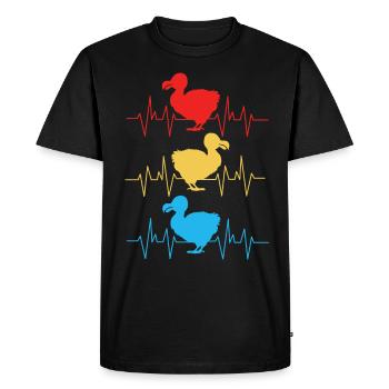 Dodo cadeau oiseau primitive fossil archéologie Geek - T-shirt Premium bio Homme - noir - Devant - Nico (187cm)