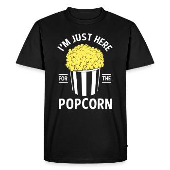 Popcorn cinéaste - T-shirt Premium bio Homme - noir - Devant - Nico (187cm)