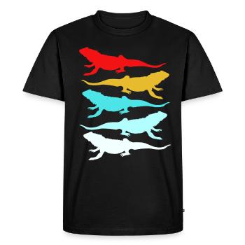 Bartagamen Reptile Lizard Reptile Pogona Bartagame - Men's Premium Organic T-Shirt - black - Front - Nico (187cm)
