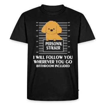 poodle - Men's Premium Organic T-Shirt - black - Front - Nico (187cm)