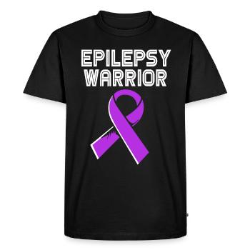 Epilepsy Warrior Fighter - Men's Premium Organic T-Shirt - black - Front - Nico (187cm)