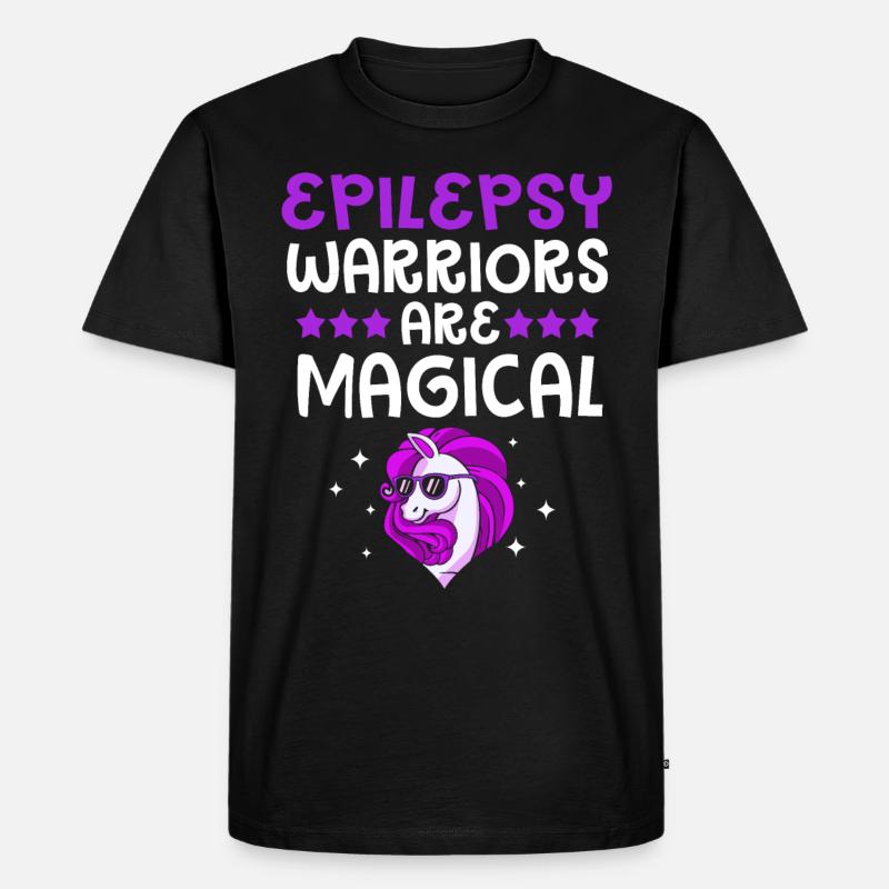 Epilepsie - Männer Premium Bio T-Shirt - Schwarz