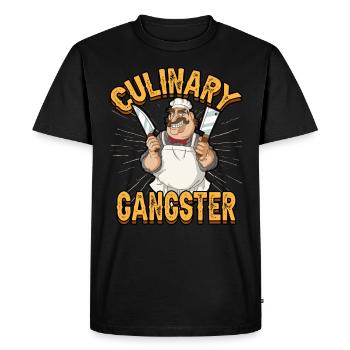 Cuisine Restaurant Gastronomie Bonnet de cuisine - T-shirt Premium bio Homme - noir - Devant - Nico (187cm)