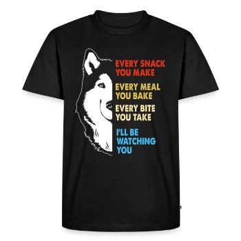 Malamut - T-shirt Premium bio Homme - noir - Devant - Nico (187cm)