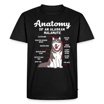 Malamute - T-shirt Premium bio Homme - noir - Devant - Nico (187cm)