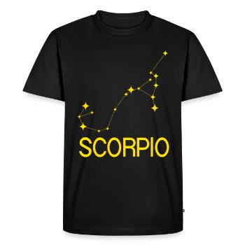 Zodiac sign Scorpio - Men's Premium Organic T-Shirt - black - Front - Nico (187cm)