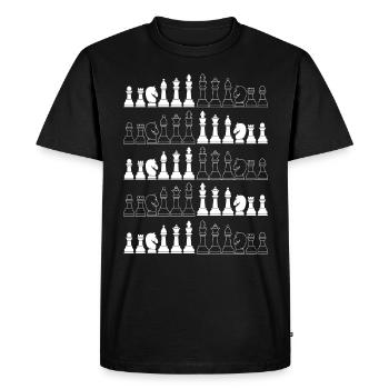chess - Men's Premium Organic T-Shirt - black - Front - Nico (187cm)