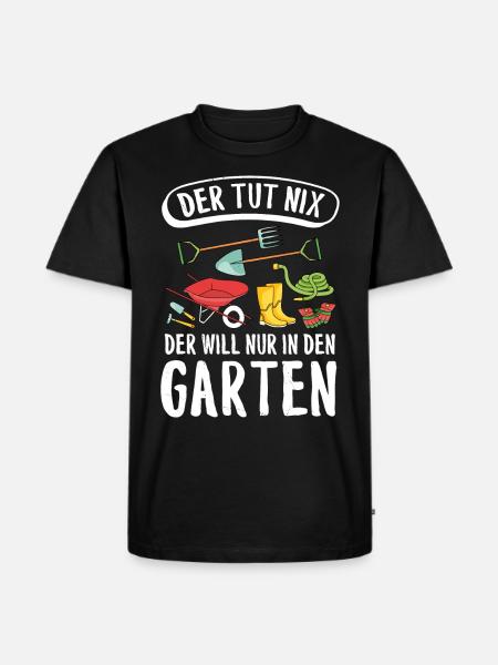Garten - Männer Premium Bio T-Shirt - Schwarz