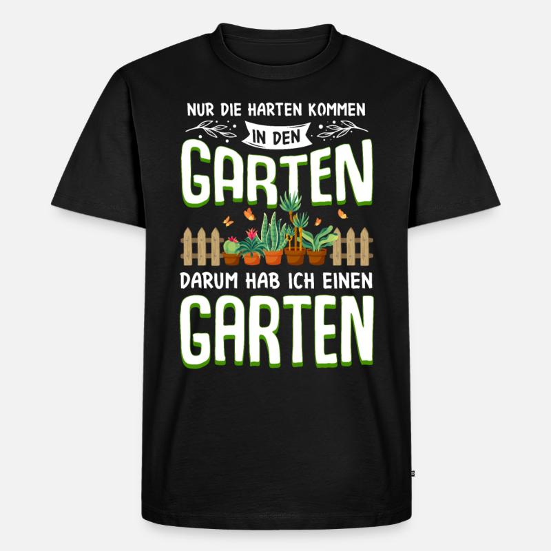 Garten - Männer Premium Bio T-Shirt - Schwarz