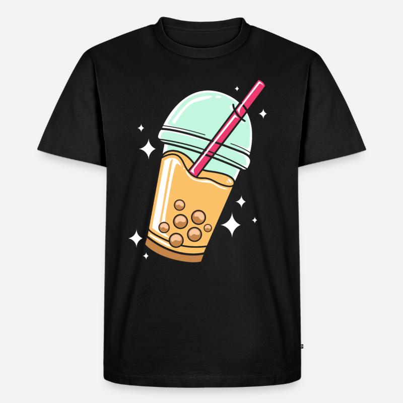 Bubble Tee Boba Tea - Männer Premium Bio T-Shirt - Schwarz