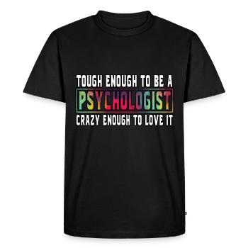 Psychologue Thérapeute Thérapie Psychologue Profession - T-shirt Premium bio Homme - noir - Devant - Nico (187cm)