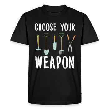 Jardin - T-shirt Premium bio Homme - noir - Devant - Nico (187cm)